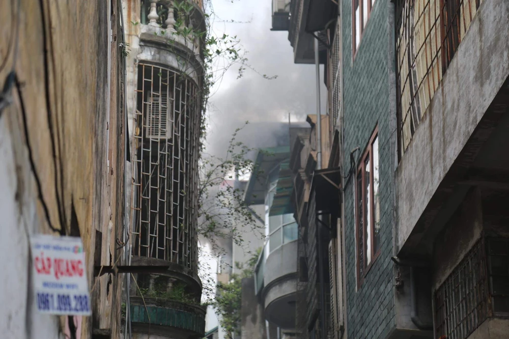 Thời điểm xảy ra vụ cháy. Ảnh: CTV