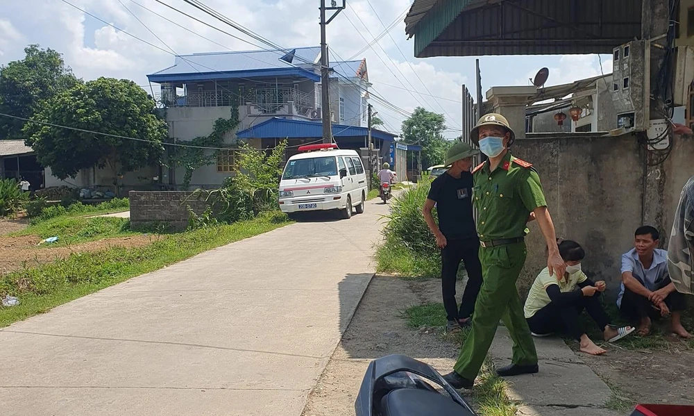 Khu vực nơi phát hiện cặp vợ chồng tử vong. Ảnh CTV