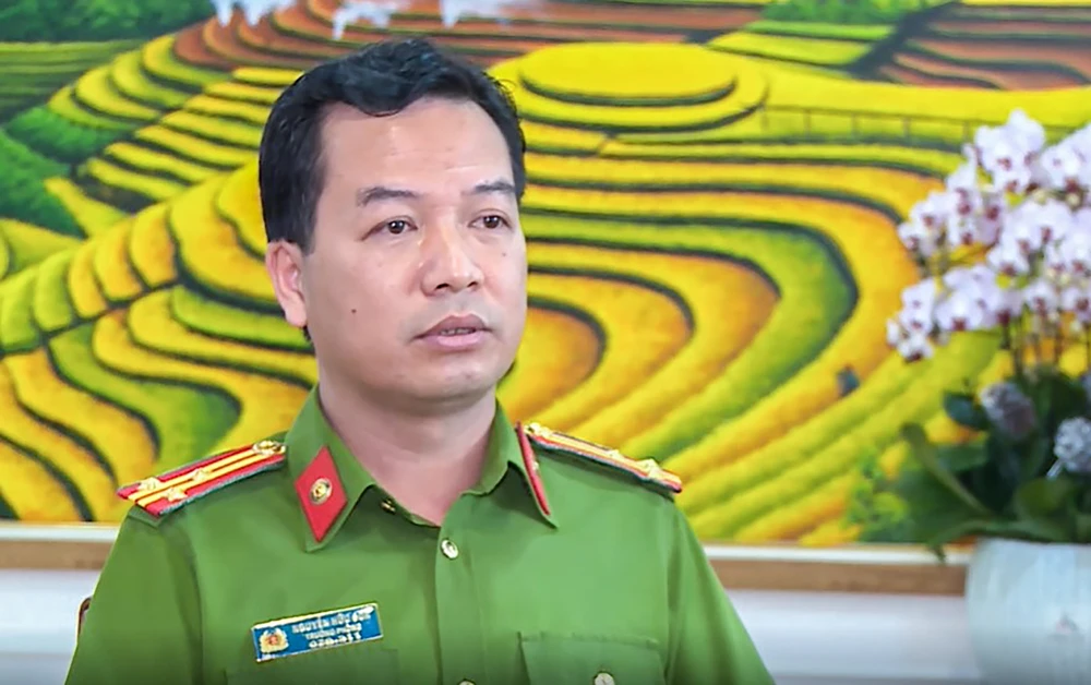 Thượng tá Nguyễn Hữu Sơn, Trưởng phòng 9, C03, Bộ Công an. Ảnh: CTV Thượng tá Nguyễn Hữu Sơn, Trưởng phòng 9, C03, Bộ Công an. Ảnh: CTV