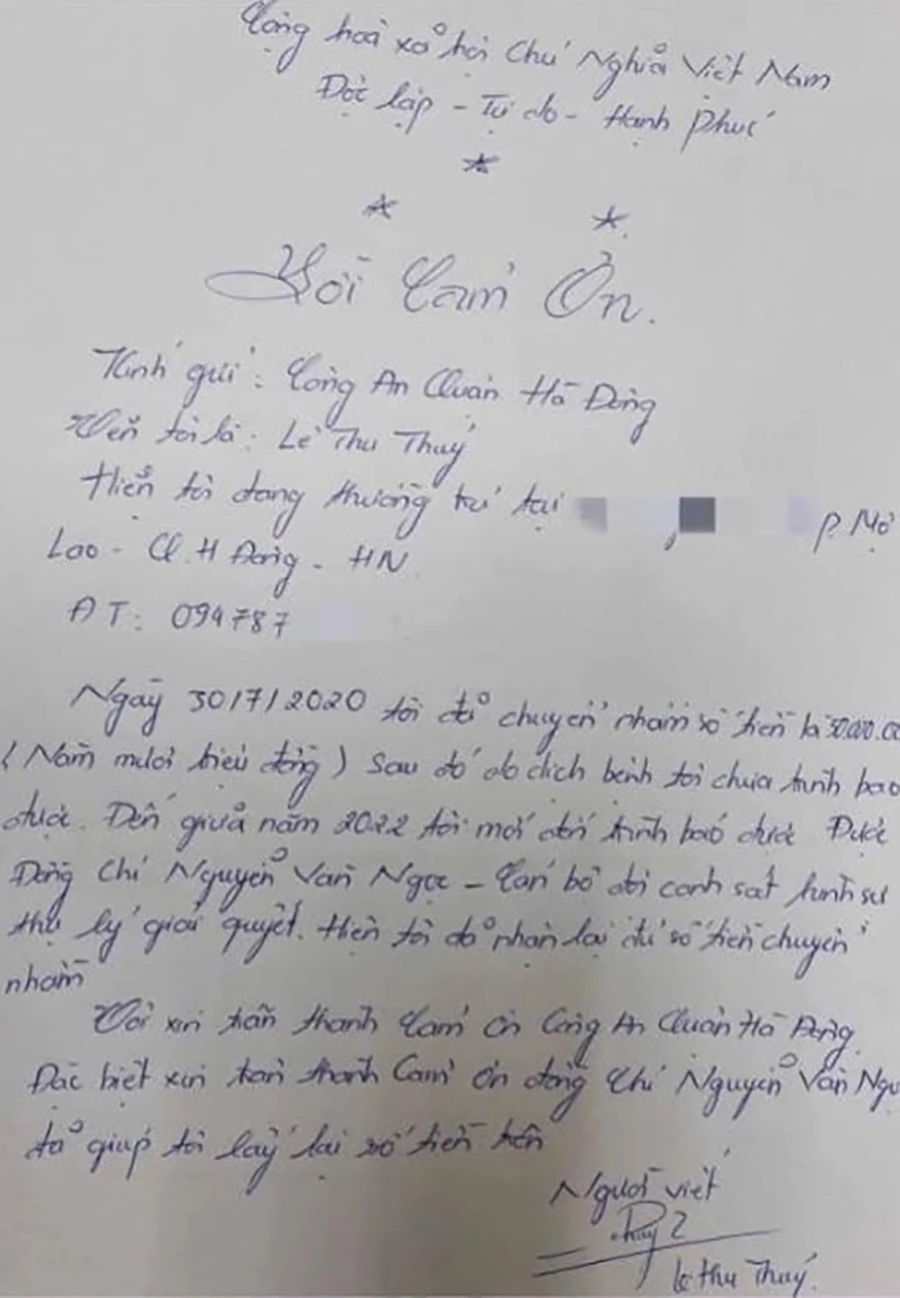 Người phụ nữ nhận lại 50 triệu đồng sau 3 năm chuyển nhầm tài khoản ngân hàng