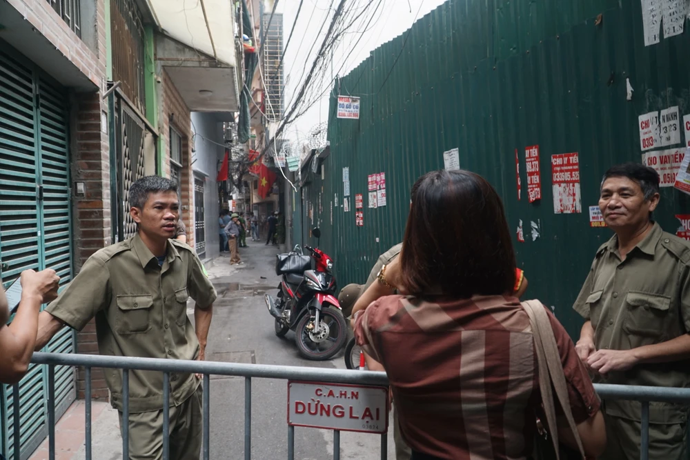 Lực lượng chức năng đã phong tỏa hiện trường vụ cháy