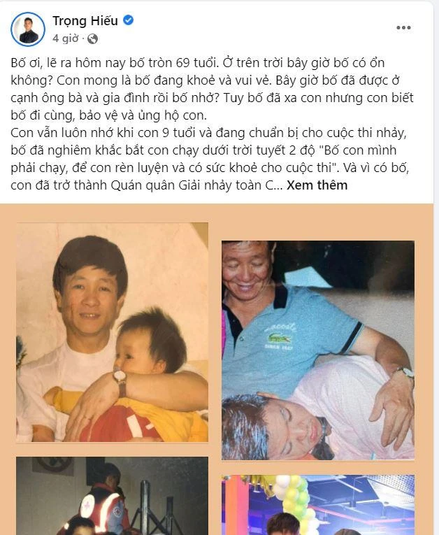 Bài đăng trên facebook của Trọng Hiếu.
