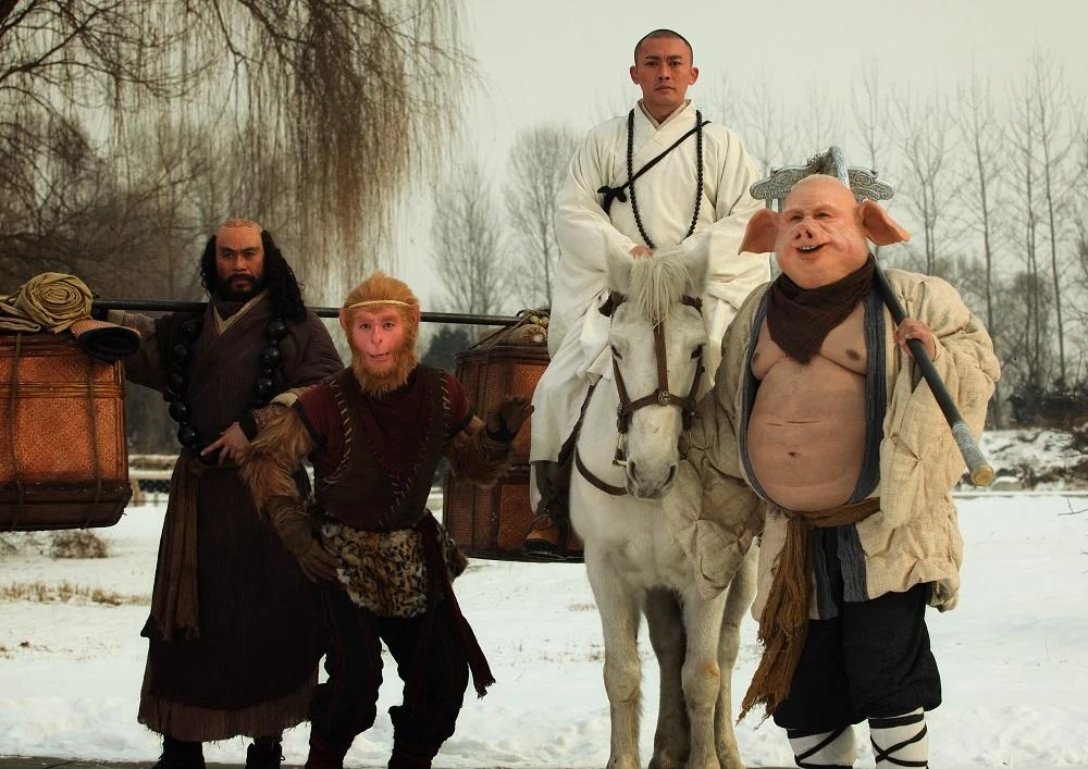 Hình ảnh bốn thầy trò trong phim. Hình ảnh bốn thầy trò trong phim.