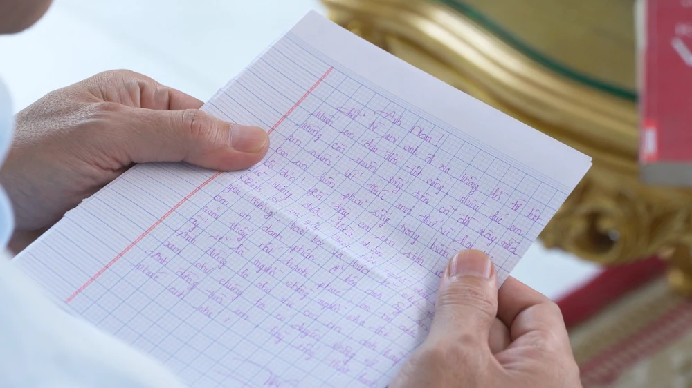 Bức thư mà Thu Cúc viết.