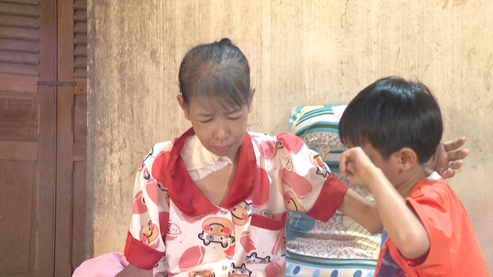 Vợ anh Thuận trong chương trình.