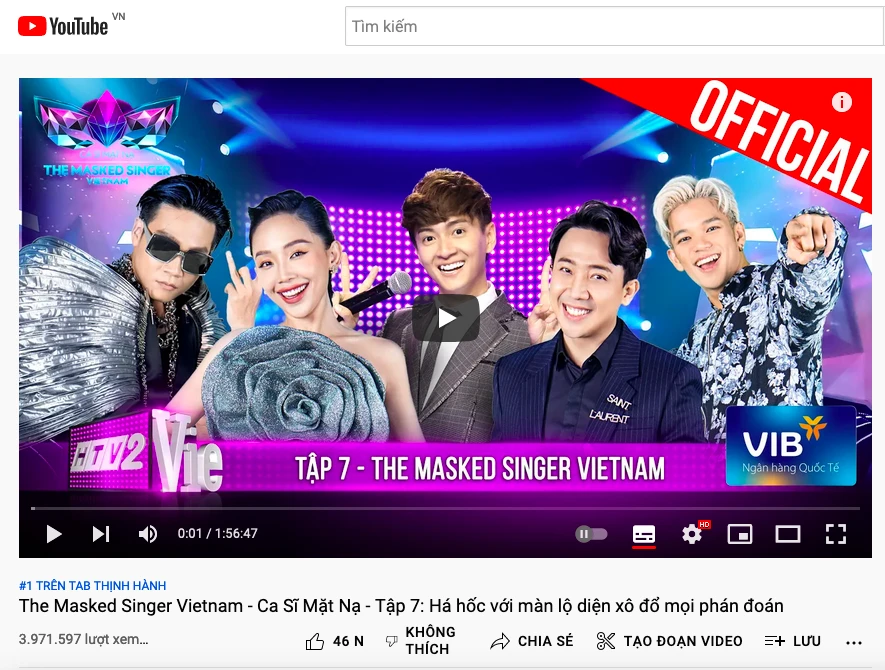 Tập 7 trên tốp 1 thịnh hành.