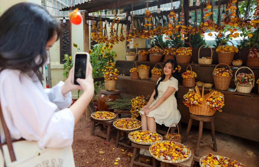 Giới trẻ Sài Gòn đổ xô check-in vườn hoa bất tử, bắt trend Lật mặt 7