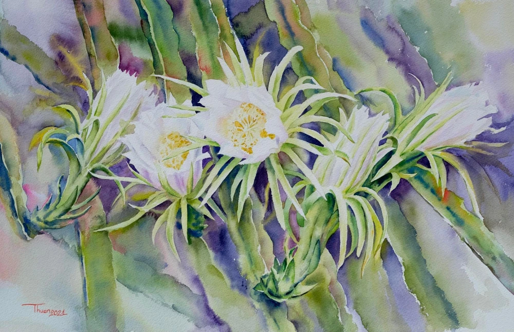 Triển lãm tranh Màu nước Quốc tế mùa thu 2021 ảnh 7