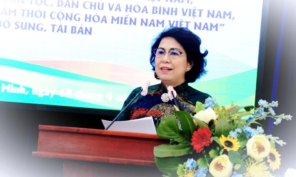 Bà Tô Thị Bích Châu, Chủ tịch Ủy ban MTTQ Việt Nam TP.HCM. Ảnh: CTV