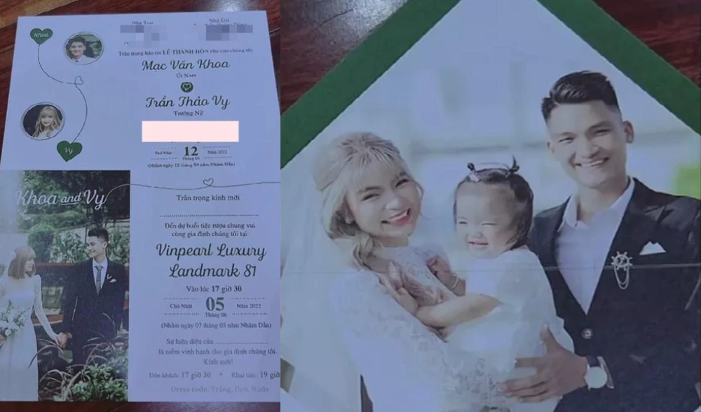 Hình ảnh thiệp cưới cực dễ thương được chia sẻ rần rần trên mạng xã hội.