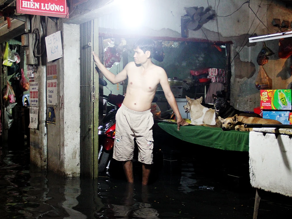 Hàng trăm hộ dân ở quận 12 bị ngập chìm trong nước ảnh 1