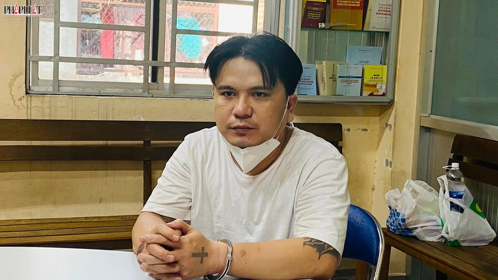 Tâm tại cơ quan điều tra. Ảnh: CA