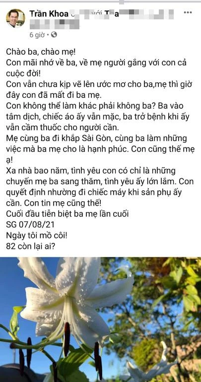 Dòng trạng thái "lừa đảo" trên trang "bác sĩ Khoa" làm nhiều người sập bẫy. Ảnh chụp màn hình