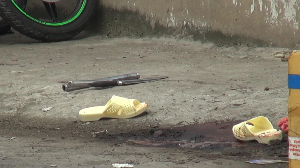 Hung khí tại hiện trường. Ảnh: NT