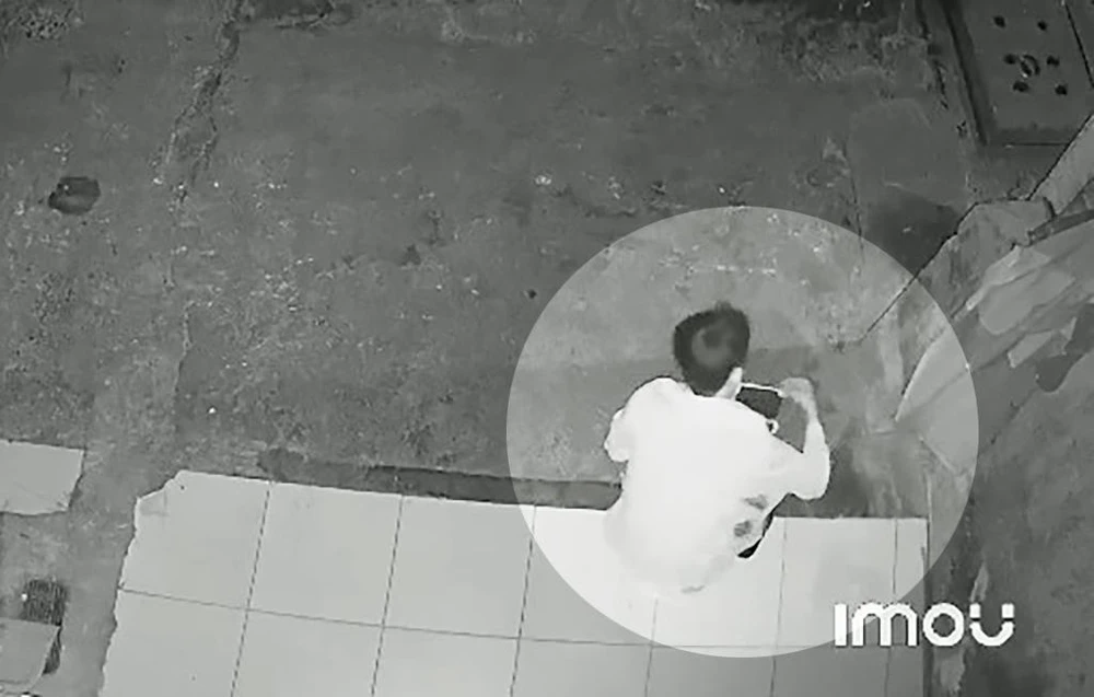 Lục túi xách lấy tiền. Ảnh chụp từ clip