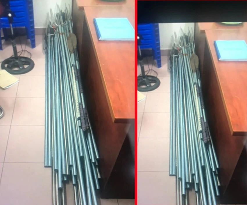 Công an TP.HCM sau đó khống chế, bắt được một số đối tượng liên quan, thu nhiều hung khí. Ảnh: CA