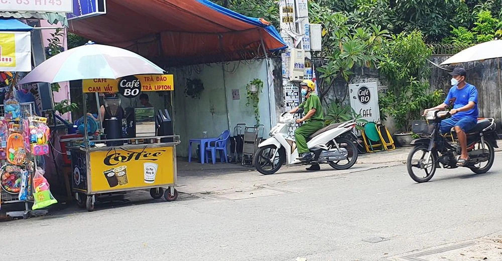 Khu vực xảy ra vụ việc trên đường HT45, phường Hiệp Thành, quận 12. Ảnh: NT