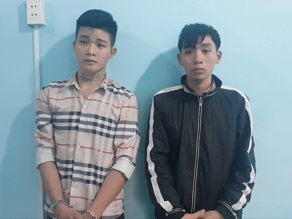 Mạnh và Thiện nhanh chóng bị công an xác định, bắt sau vụ cướp manh động. Ảnh: CA
