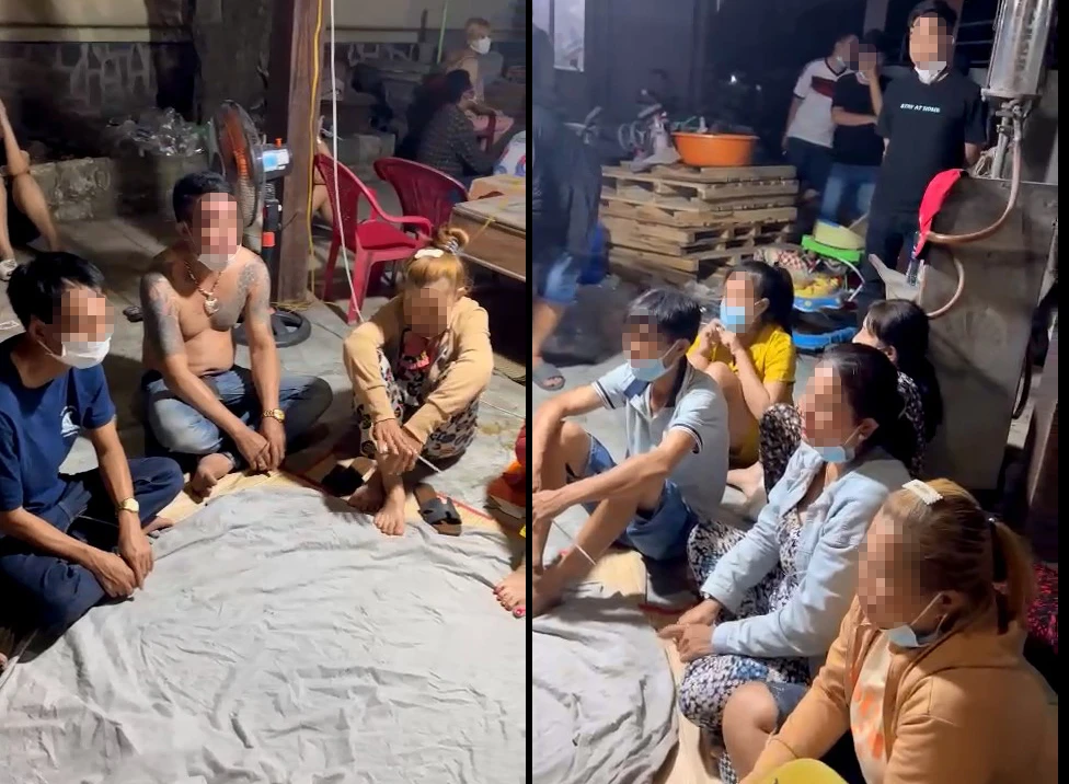 Công an tạm giữ, xử lý hình sự với nhiều người liên quan về hành vi đánh bạc và tổ chức đánh bạc. Ảnh: CA