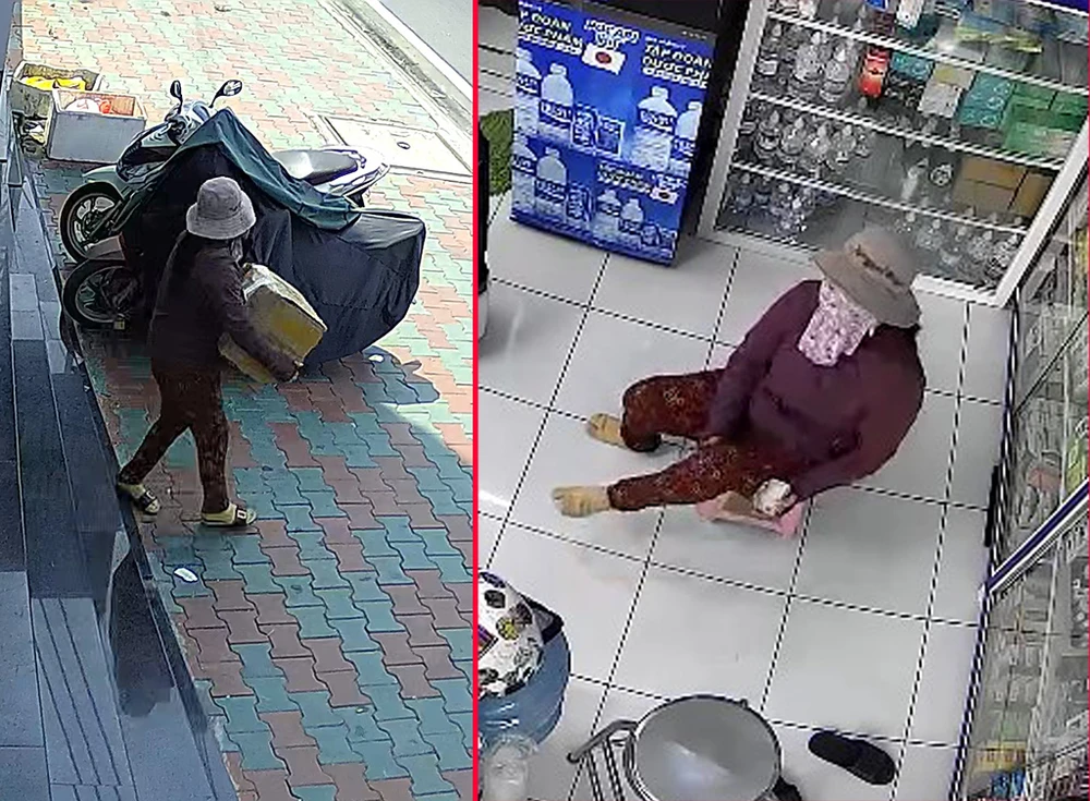 Hình ảnh cho thấy người này giống hệt với thủ phạm đã lừa số thuốc của anh T ở huyện Hóc Môn hôm 14-3. Ảnh: Cắt từ clip