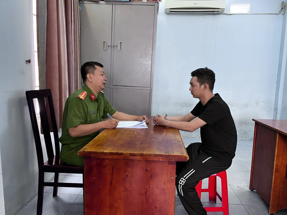 Công an cũng làm việc với Thắng để điều tra, xử lý. Ảnh: CA