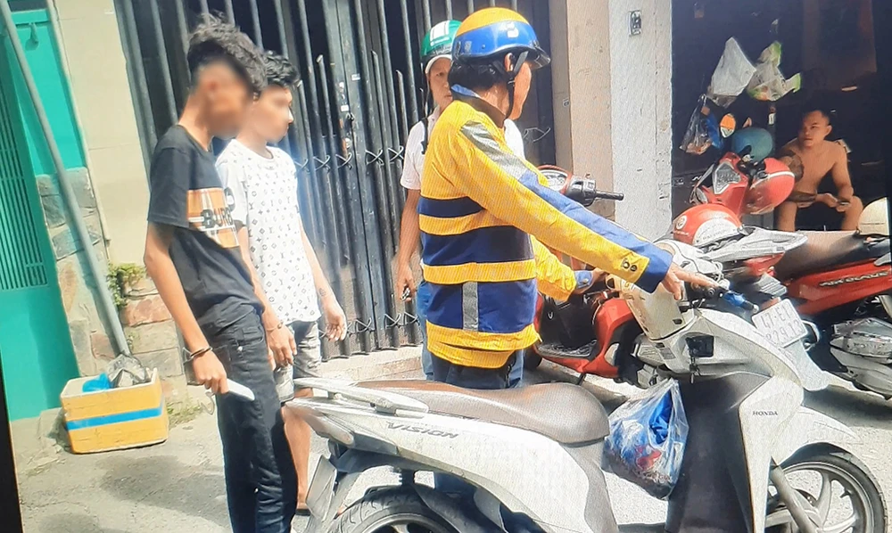 Công an đã thực nghiệm lại hiện trường vụ việc để điều tra. Ảnh: CA