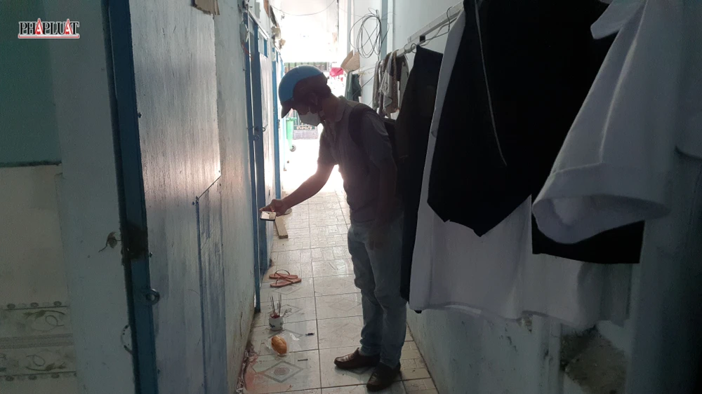 Vụ việc xảy ra tại nhà trọ trong hẻm đường An Dương Vương, quận 8. Ảnh: NT