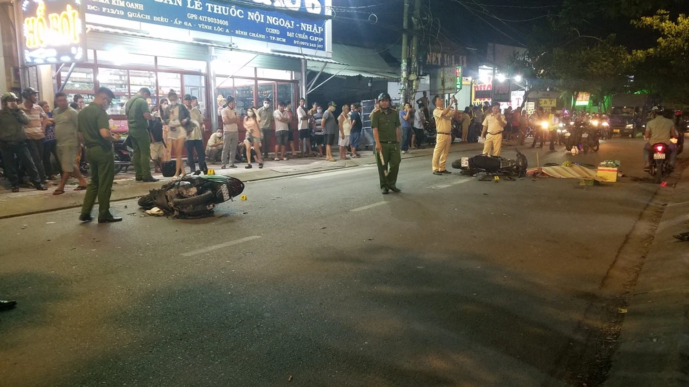 Đến tối cùng ngày, hiện trường vụ tai nạn được cơ quan chức năng giải quyết xong. Ảnh: NT