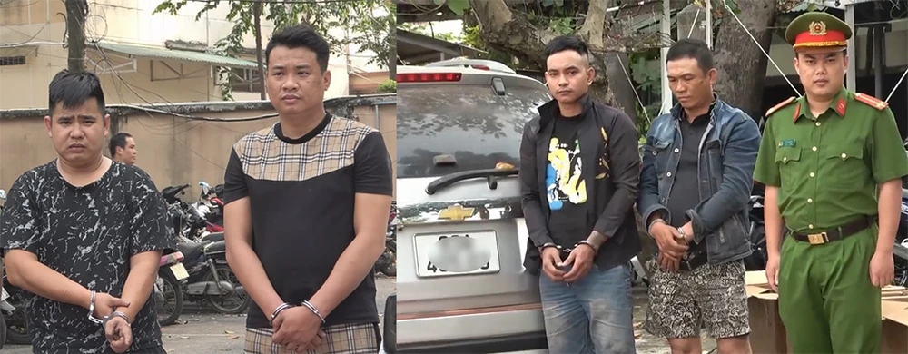 Nhóm buôn pháo đi 2 ô tô, ném bỏ vật giống súng khi bị công an kiểm tra