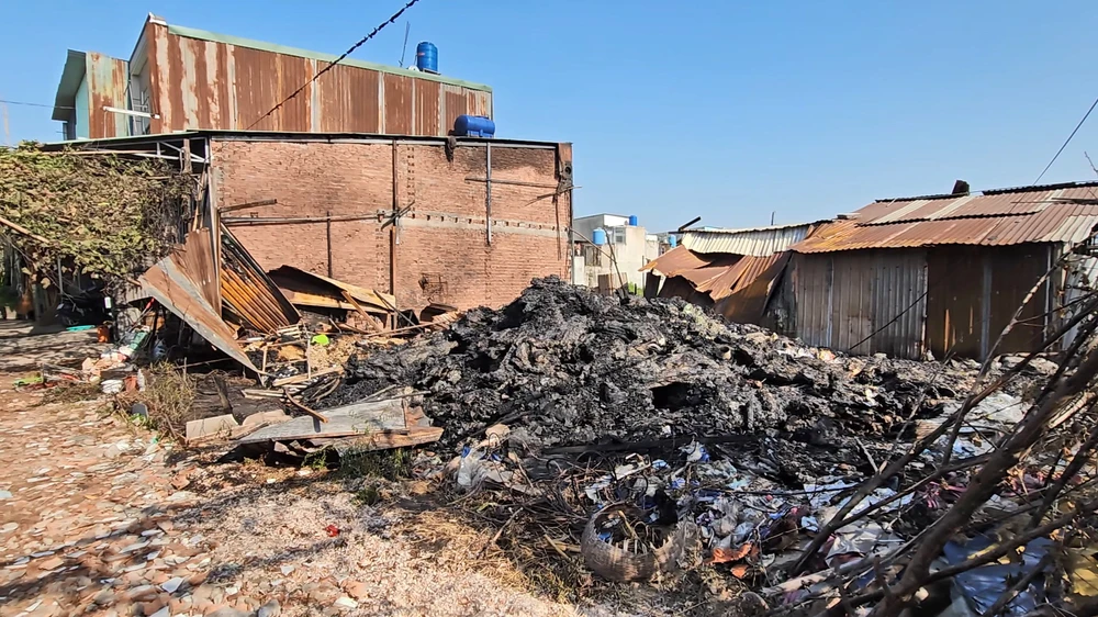 Người chủ lao vào đám cháy cứu hai con chó ở Bình Chánh