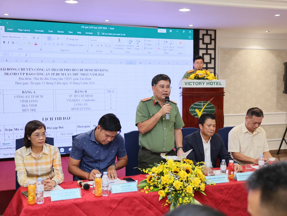 Công an TP.HCM tổ chức giải bóng chuyền với 8 đội tham gia