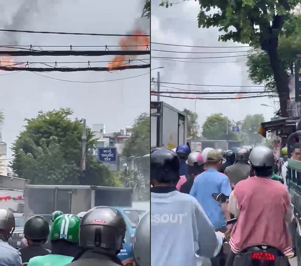 Cháy nổ trụ điện ở Gò Vấp, nhiều hộ dân mất điện