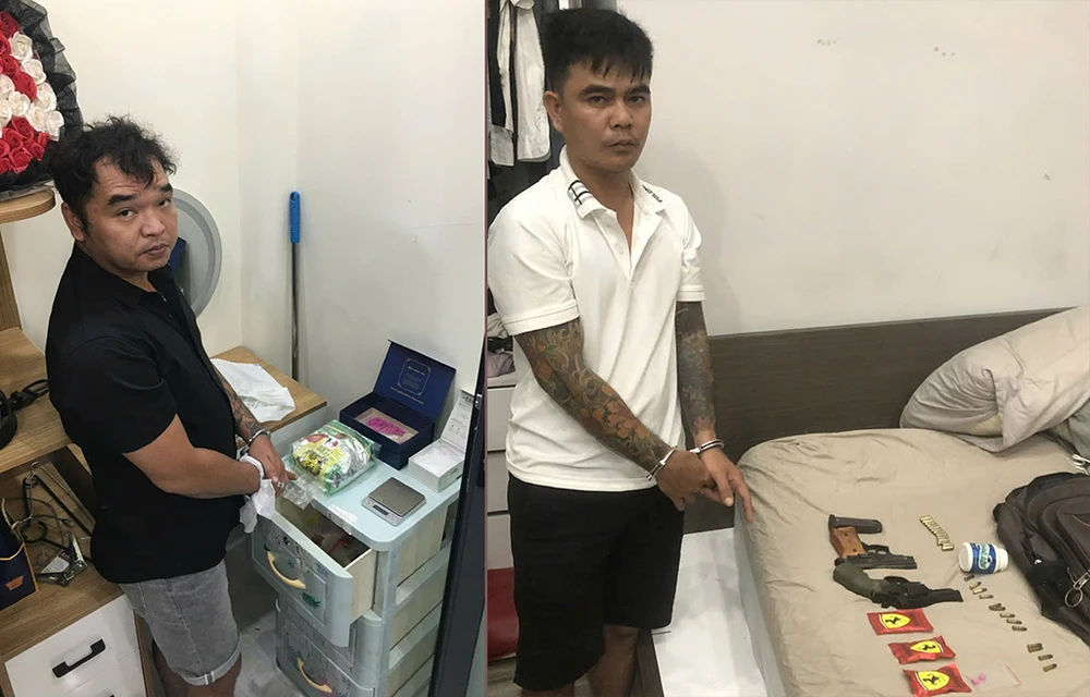 Bắt ông trùm ma túy dưới vỏ bọc chủ tiệm tạp hóa cùng đàn em thủ nhiều súng đạn