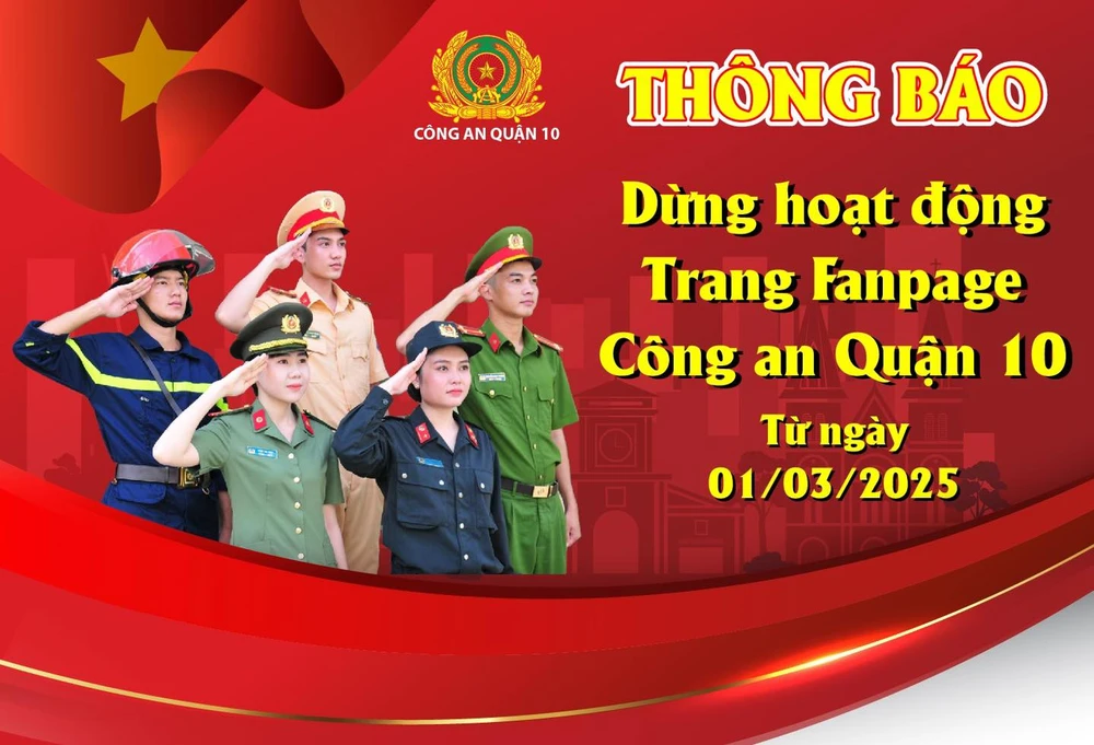 Trang Fanpage và Zalo Công an các Quận, Huyện, TP Thủ Đức dừng hoạt động