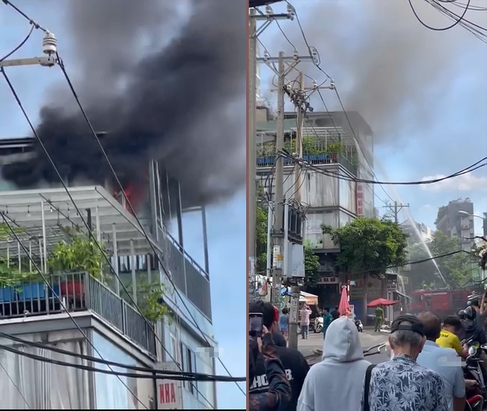 Cháy tòa nhà 5 tầng ở Gò Vấp, nhiều người hoảng loạn