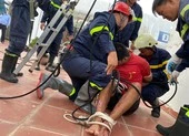Cảnh sát giải cứu ngoạn mục thanh niên dọa nhảy lầu chung cư