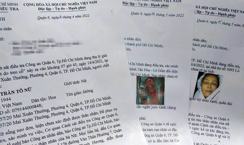 Công an quận 6 phát thông báo tìm người thân cho 3 người chết bất thường trên địa bàn quận. Công an quận 6 phát thông báo tìm người thân cho 3 người chết bất thường trên địa bàn quận.