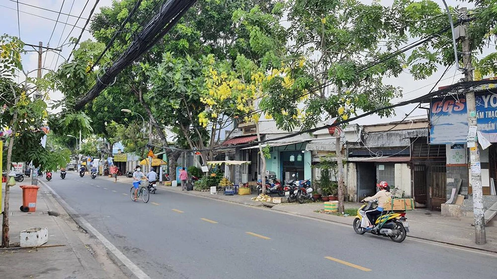 Khu vực người dân tham gia truy đuổi, bắt hai kẻ cướp. Ảnh: ĐC