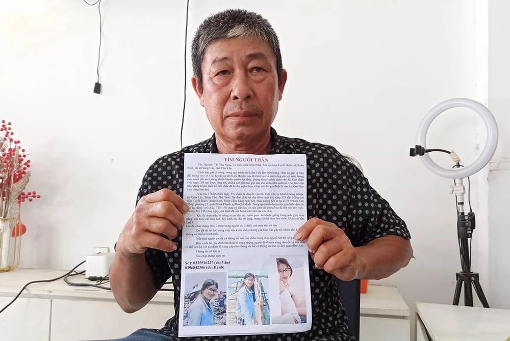 Ông Hương vào TP.HCM tìm con gái từ ngày 7-6. Ảnh: ĐC