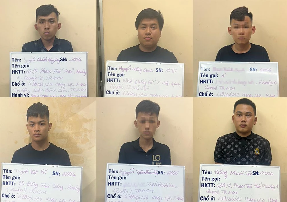Sáu thành viên trong nhóm cướp có tuổi đời từ 16-23. Ảnh: HT
