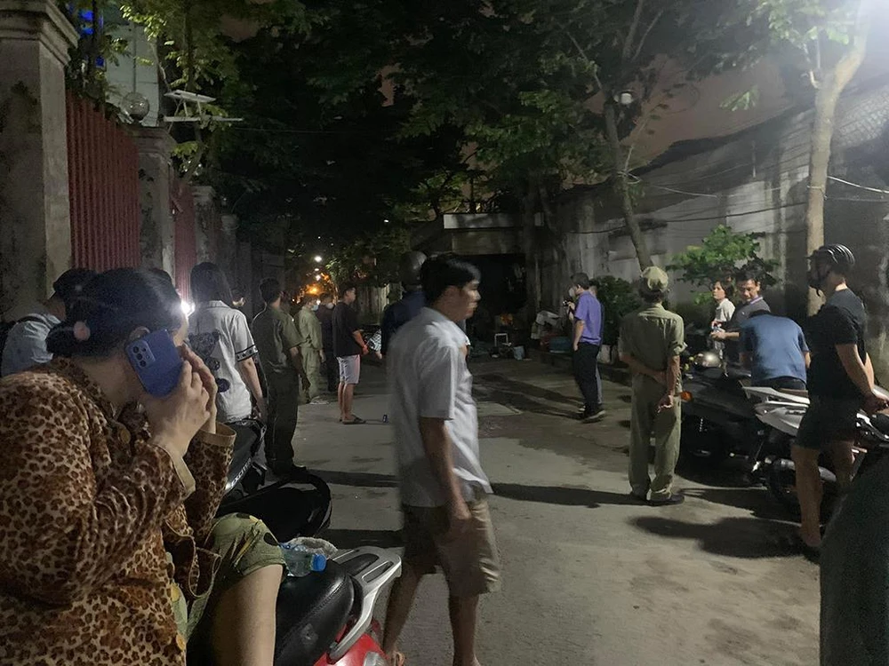 Hiện trường vụ án mạng. Ảnh: ĐC