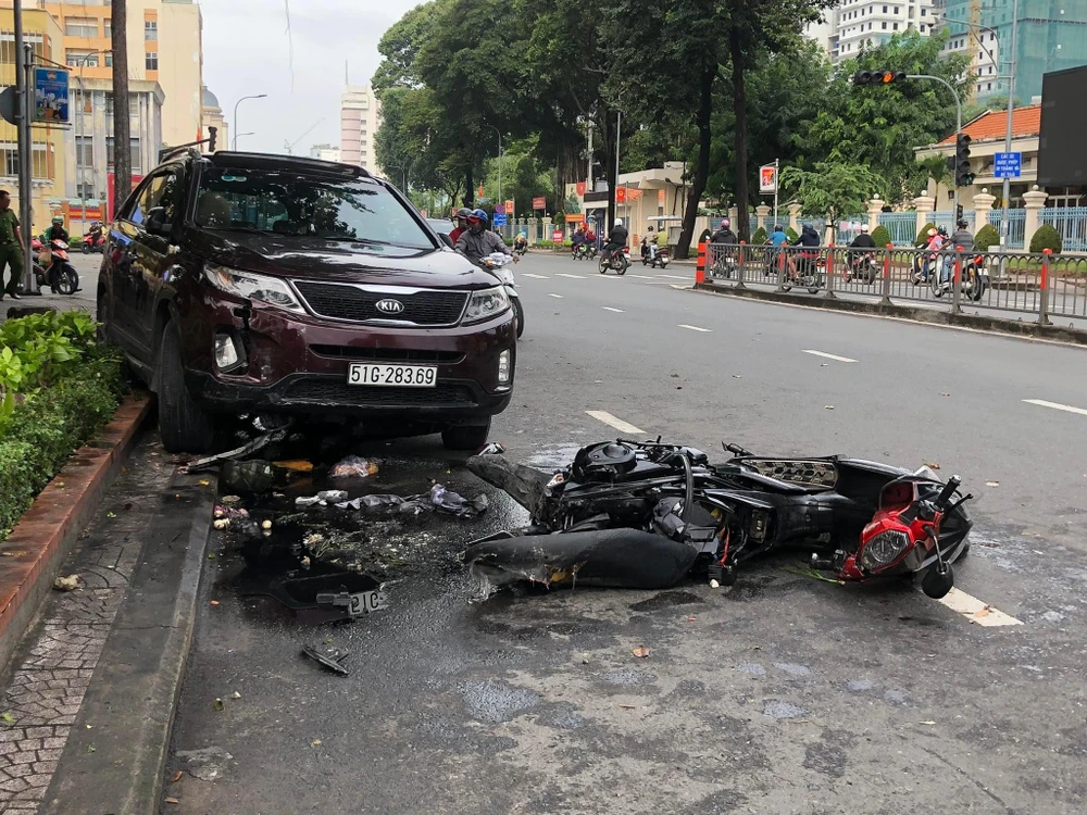 Hiện trường vụ tai nạn. Ảnh: ĐC