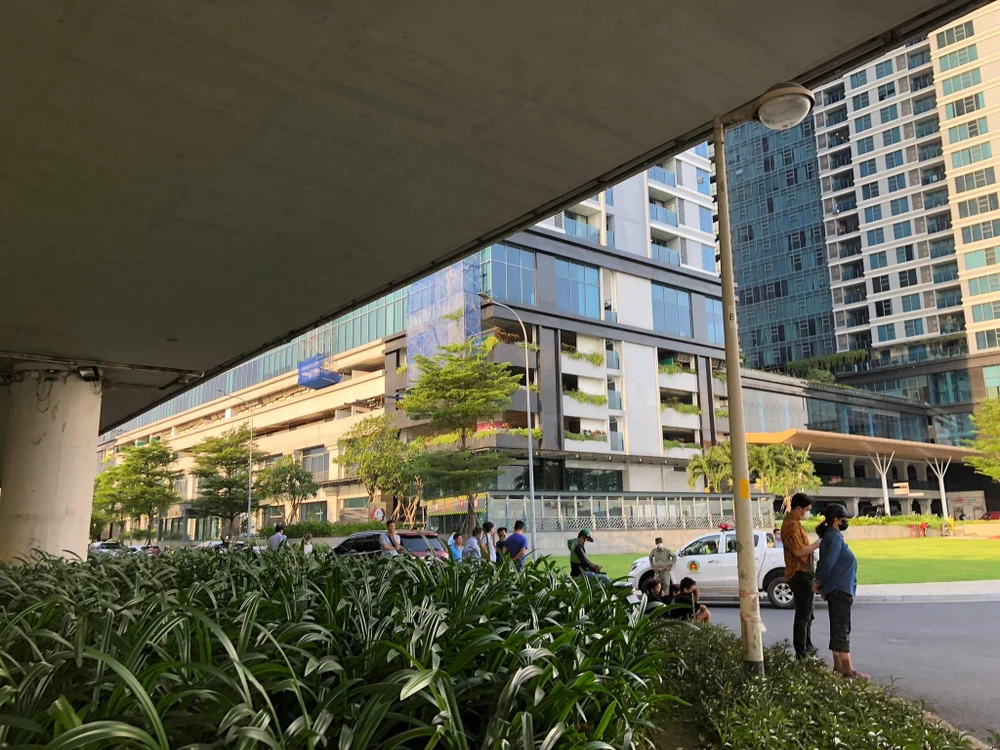 Công an có mặt tại hiện trường. Ảnh: ĐC