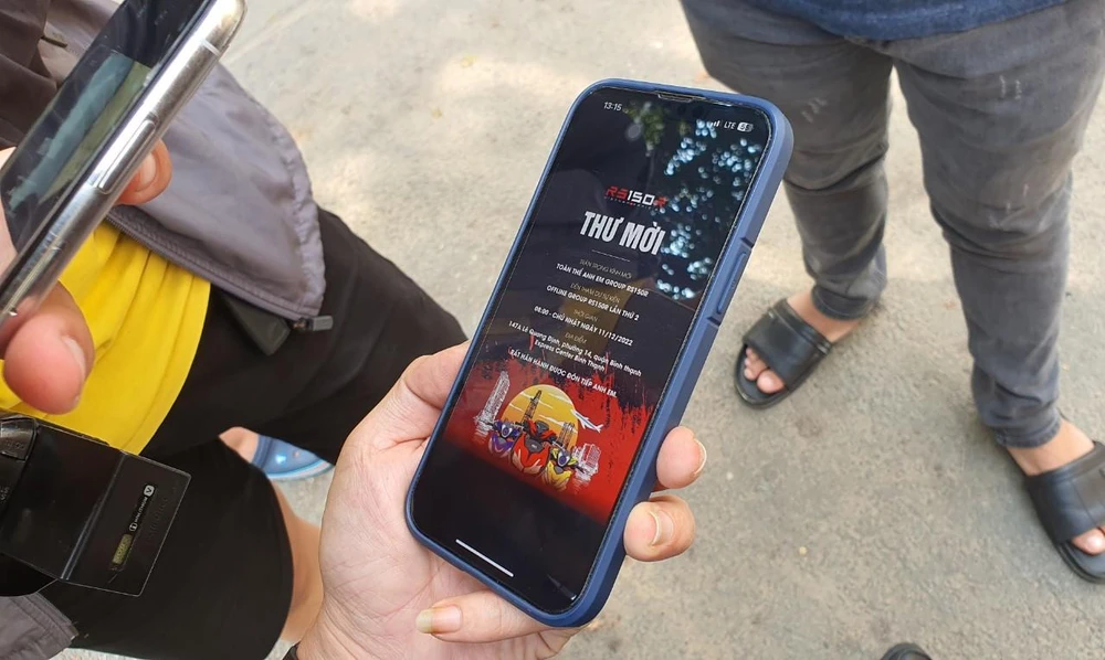 Thư mời tham dự sự kiện của ND. Ảnh: NGUYỄN YÊN