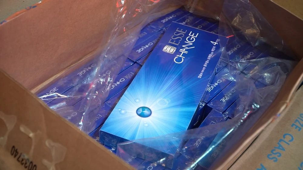 Số thuốc mang nhãn hiệu Hàn Quốc. Ảnh: ĐC