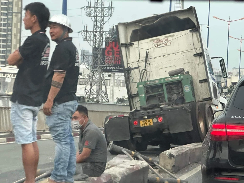 Hiện trường vụ tai nạn.