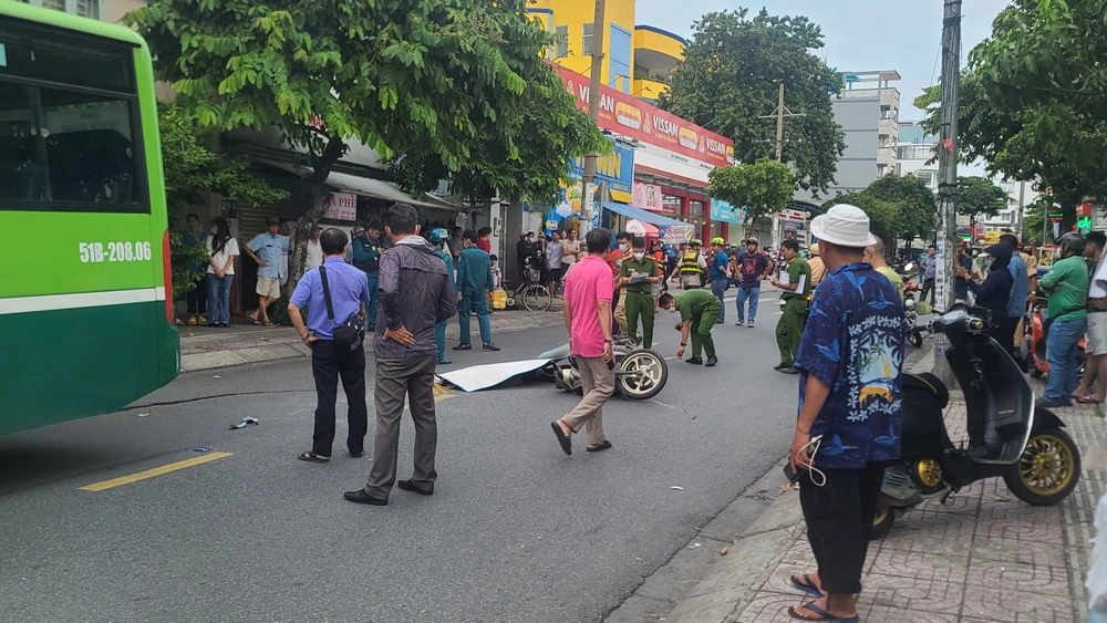 Hiện trường vụ tai nạn. Ảnh: ĐC