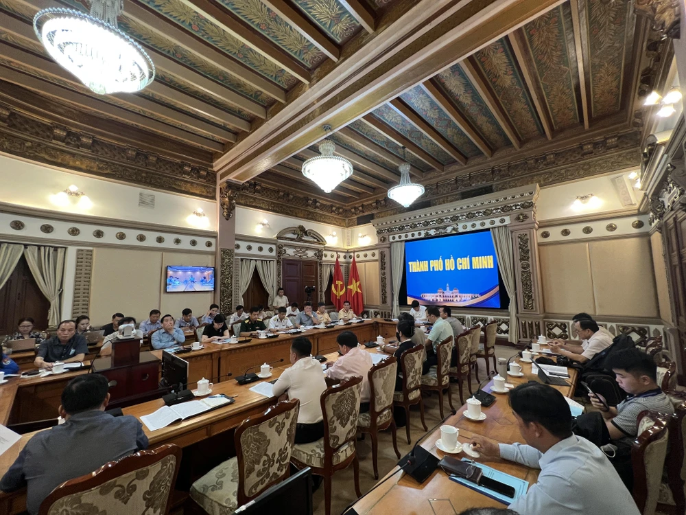 Toàn cảnh hội nghị tại điểm cầu TP.HCM. Ảnh: NGUYỄN YÊN