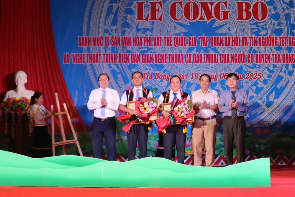 Hai di sản văn hóa của người Cor ở Quảng Ngãi được công nhận Di sản văn hóa phi vật thể quốc gia