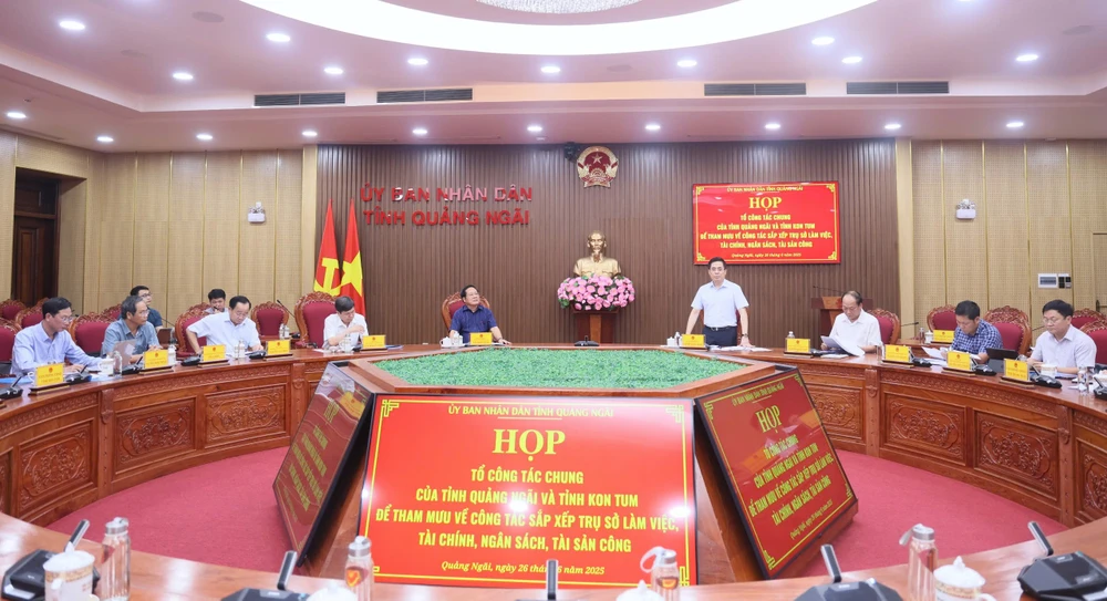 Quảng Ngãi và Kon Tum bàn phương án xử lý tài sản công sau sáp nhập